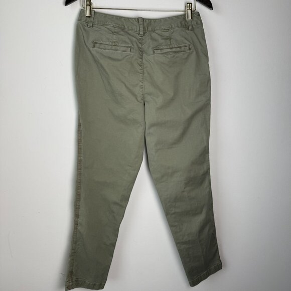 Quince Stretch Cotton Twill Girlfriend Chino Pants Side Stripe Olive Size 27 - Picture 7 of 11